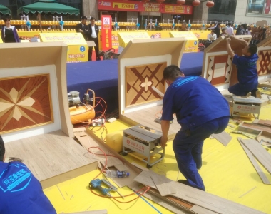 圣象地板無(wú)塵安裝比武大賽